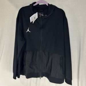Jordan Dri Fit Full Zip Hoodie Womens 3XL Black White Jumpman Logo NWT